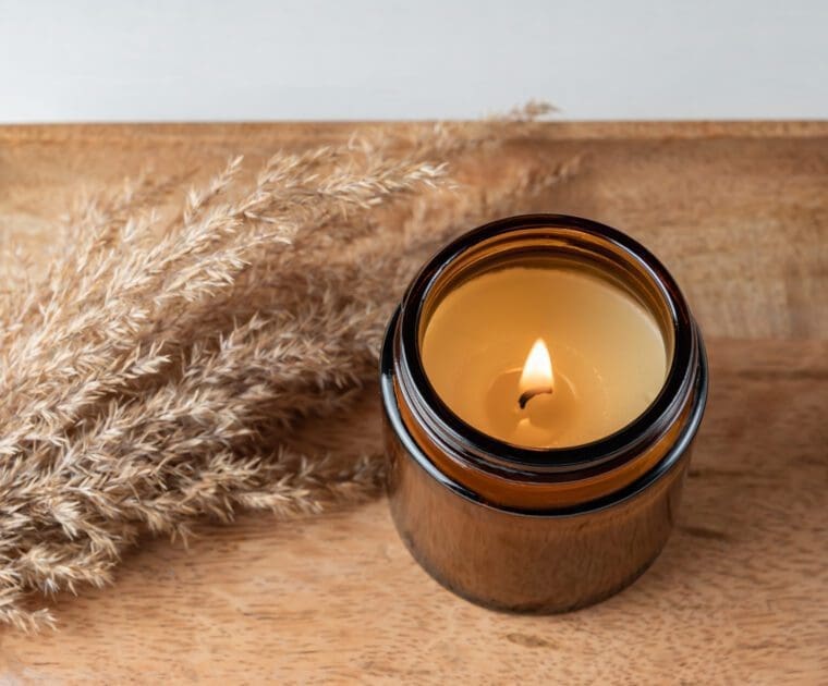 A picture of lit candle