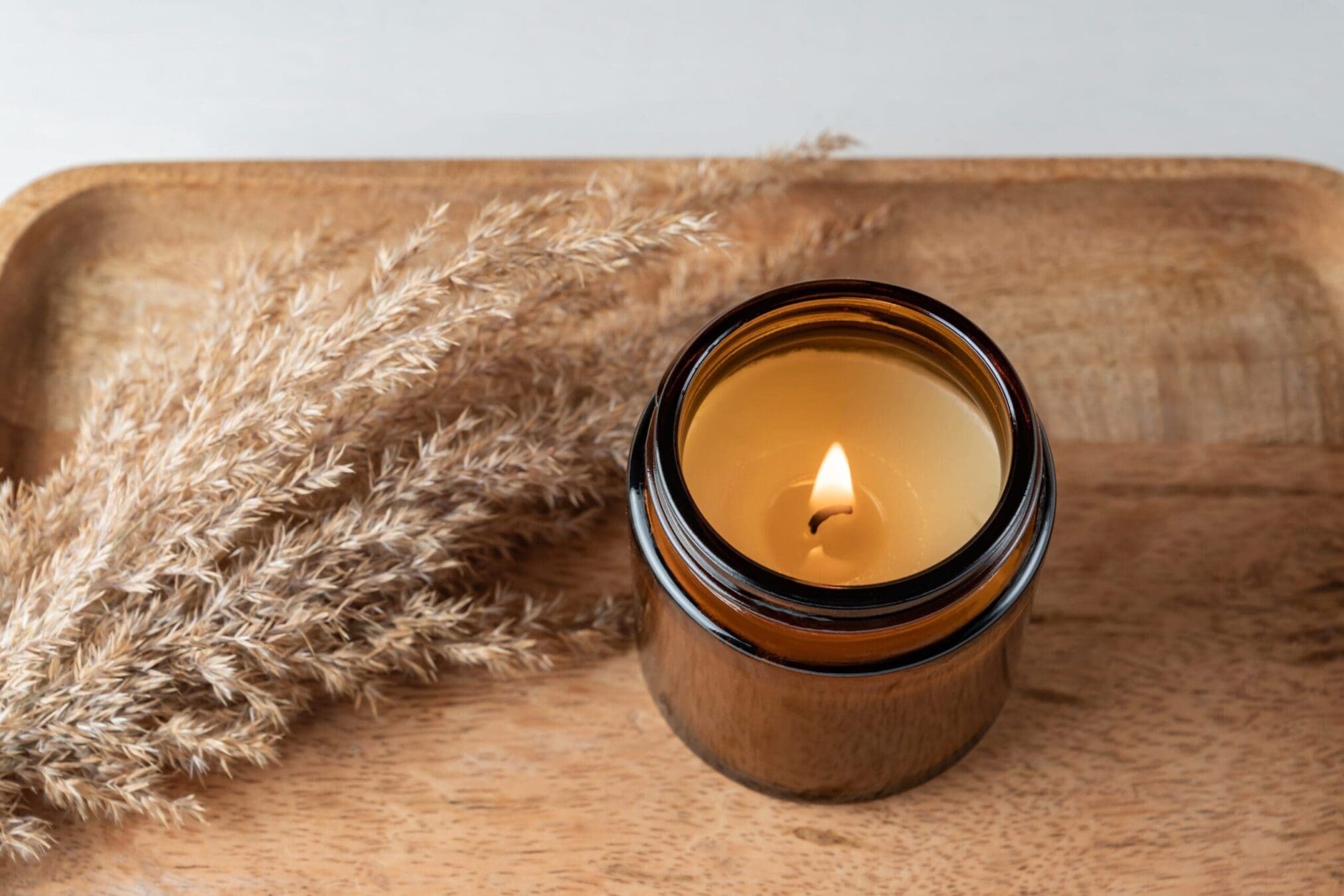 A picture of lit candle
