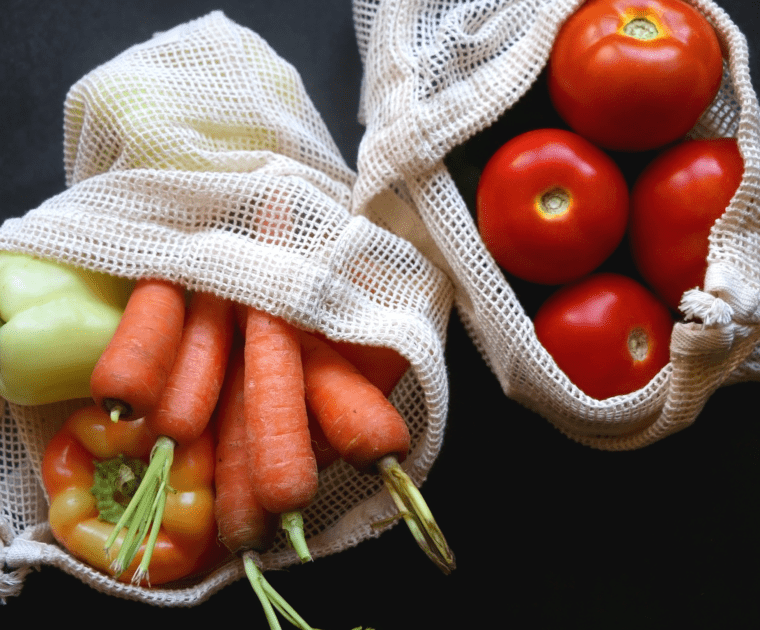 A picture of two bags of vegetables