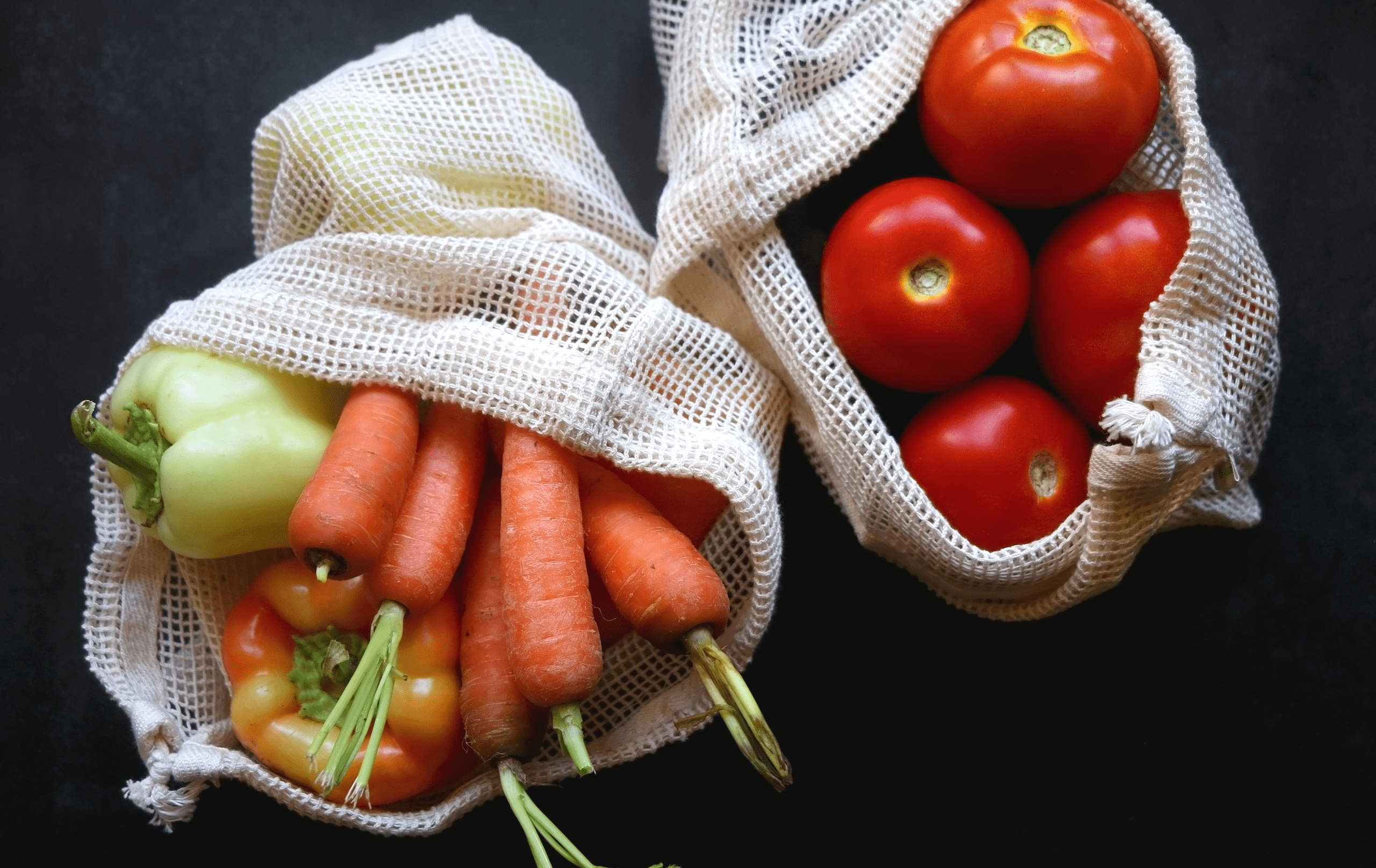 A picture of two bags of vegetables