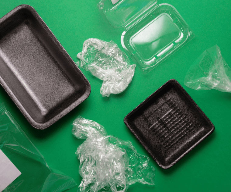 A picture of different plastic packaging