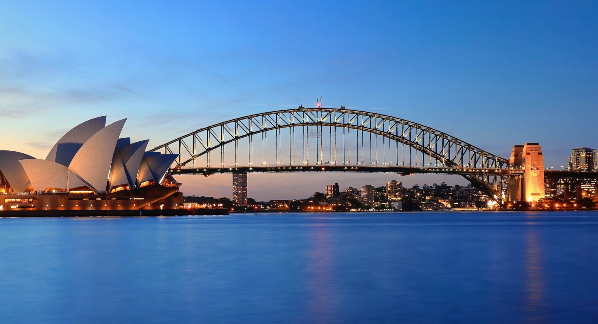 The Sydney Opera House and Sydney Harbour Bridge