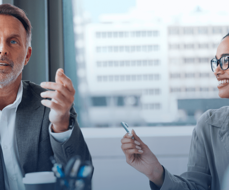 Conversation in the office meeting room