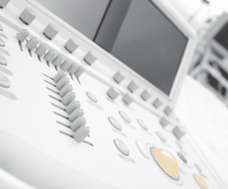 Close-up of a medical device
