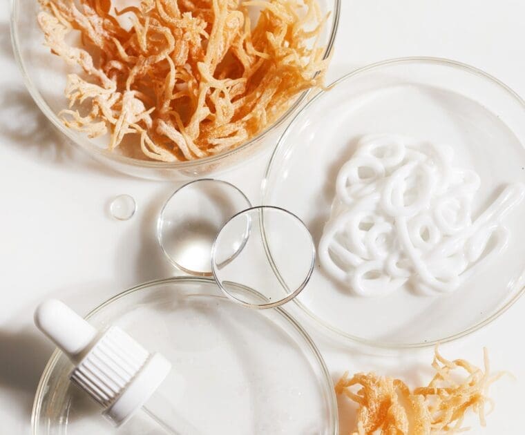 Close-up of a bottle of coconut oil