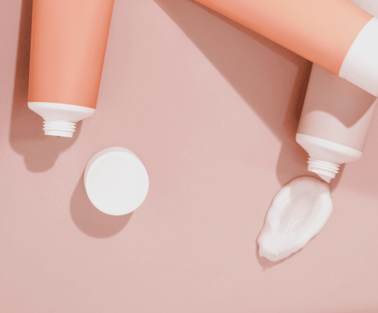 Cosmetic products photoshoot