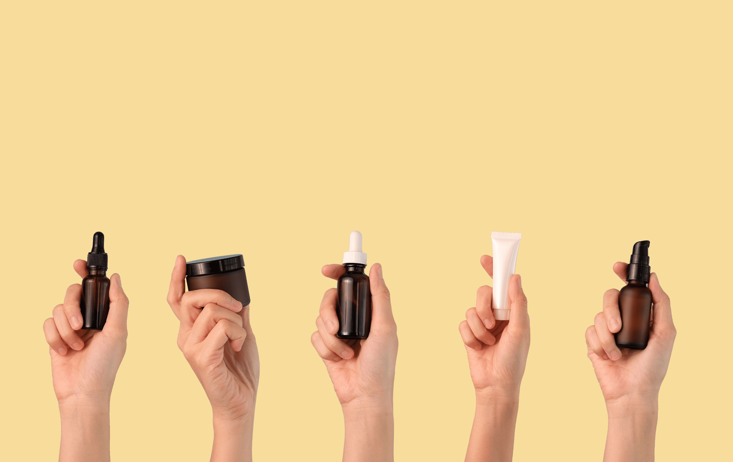 Cosmetic products photoshoot