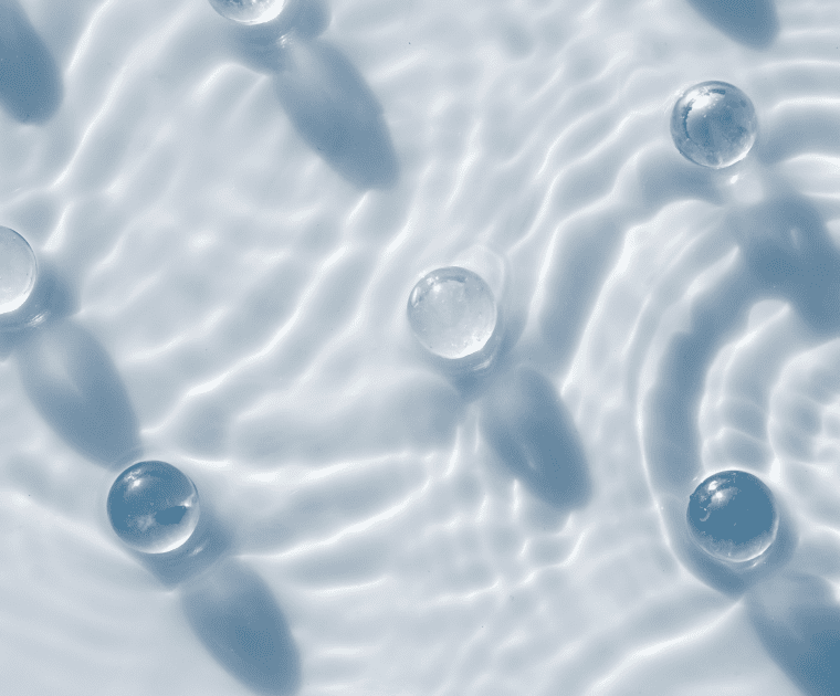 Glass balls in the water
