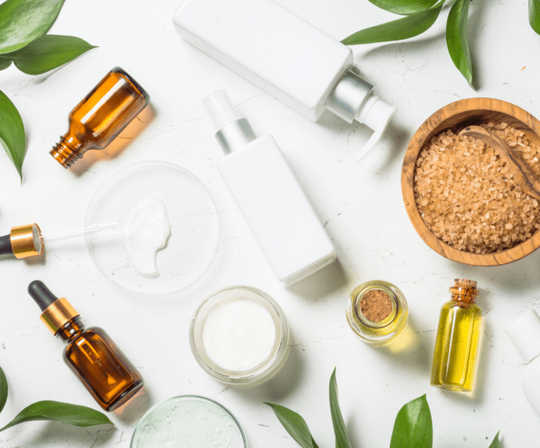 A collection of various cosmetic products